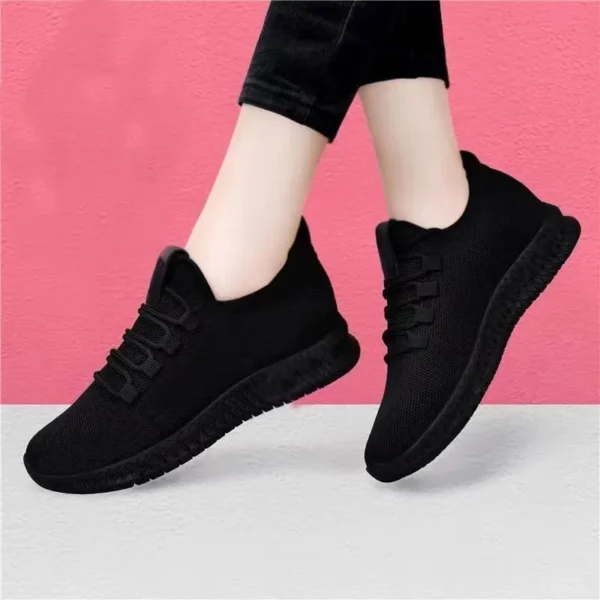 Women's Breathable Non-slip Platform Fashion New Casual Shoes Korean Running Shoes Black Sneakers Shoes for Women 2024 Autumn - Image 4