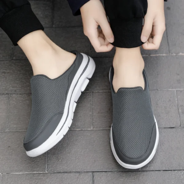 2023 Men Slippers Summer Breathable Home Indoor Slippers Men Thick Bottom Slides Fashion Couple Walking Shoes Chanclas Hombre - Image 3