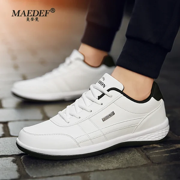 MAEDEF Shoes for Men Leather Sneaker Waterproof Casual Comfortable Men's Sneaker Lace Up Footwear Vulcanized Man Shoe Masculino - Image 6
