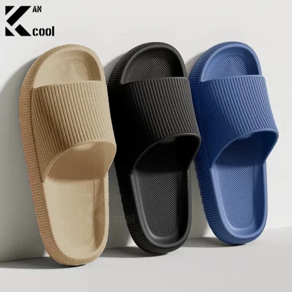 Summer Slippers For Men Women Soft Slippers Indoor Home Slides Cloud Slipper Men Flat Sandals Beach Shoes Man Male Flip Flops