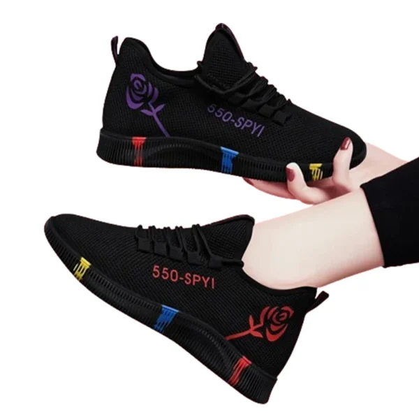 Tenis Feminino 2024 Women Vulcanized Shoes Air Mesh Light Soft Sneakers Female Flats Platform Lace Up Casual Shoes Basket Femme - Image 6