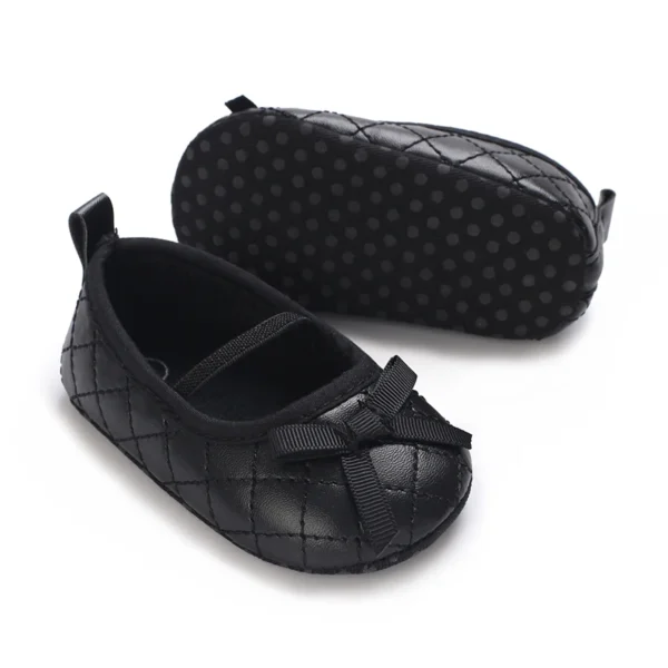 Newborn Baby Shoes Classic Fashion Mary Jane Ballet Flat Shoes Non slip Bow Baby Shoes Preschool Baptist Soft Sole Walking Shoes - Image 6
