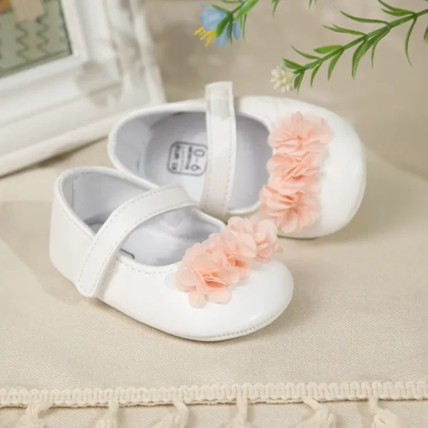 Newborn Baby Girl Princess Shoes Bow Tie Flat Bottomed Bean Shoes Shallow Mouthed Soft Casual Toddler Girls Shoes 0-18M - Image 3