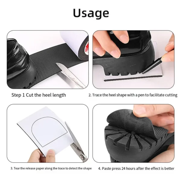 No-adhesive Anti-slip Sole Stickers Mute Cushion Insoles Repair Outsole Insoles Men Women Shoes Wearable Pads Shoe Accessories - Image 4
