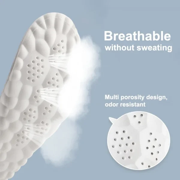 High Elasticity Latex Sport Insoles Soft Shoe Pads Arch Support Orthotic Insoles Breathable Deodorant Shock Absorption Cushion - Image 2
