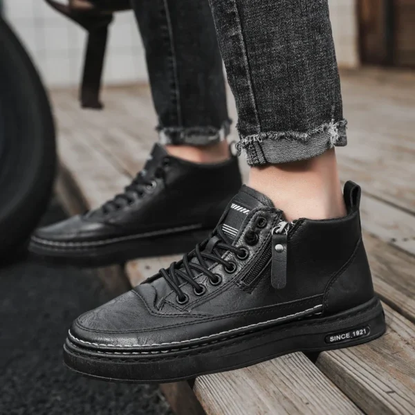 Men Boots Winter High Top Leather Shoes Fashion Cotton Shoes Fashion Ankle Boots Business Casual Outdoor Shoes Male Sneakers New - Image 6