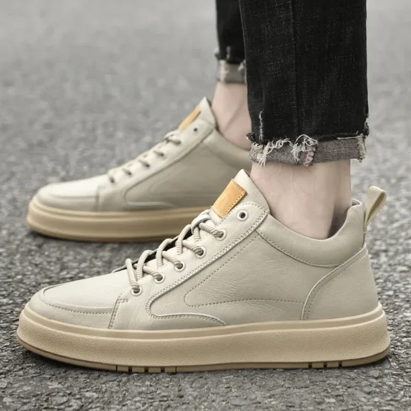 Elevator shoes for man height increase 8cm 6cm luxury brand sneaker genuine leather men's hidden heels casual shoe increasing - Image 4