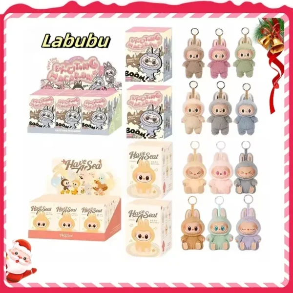 Hot toys Labubu Original Exciting Action Anime Figures 17cm Cute Pvc Doll And Hobbies Ornaments Monsters Vinyl Face Doll