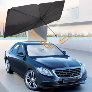 Car windshield sunshade umbrella, protecting the dashboard from sunlight, foldable suitable for various cars