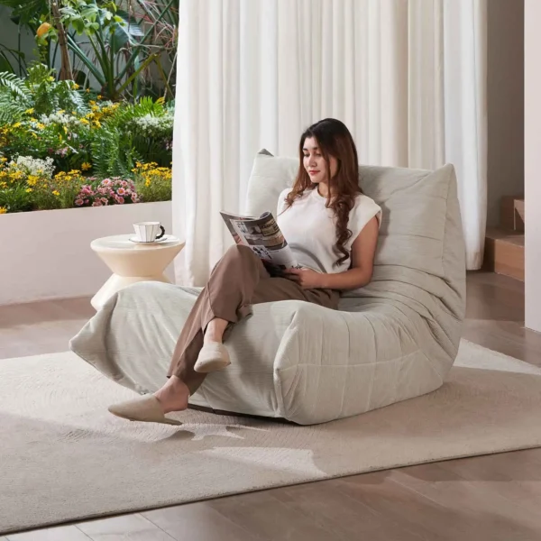 Adult Bean Bag Chair Memory Foam Togo Sofa Lazy Floor Sofa Ergonomically Designed Fireplace Chair for Living Room and Bedroom