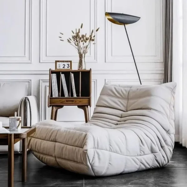 Modern Living Room Chair Big Bean Bag Adult Floor Sofa Togo Recliner Memory Foam Lazy Couch Suitable Balcony for Fireside Chair - Image 2