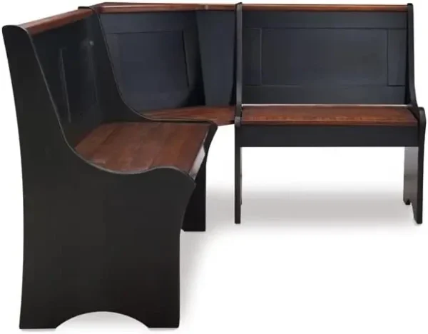 Fashion Nordic solid wood black 3 Piece Conversation Indoor Kitchen Corner Breakfast Dining Set dinning room table and chairs - Image 4