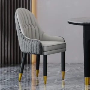 Fashion Large Dining Chairs Waiting Black Metal Legs Floor Transats Living Room Chair Designer Soft Handle Sillas Room Furniture