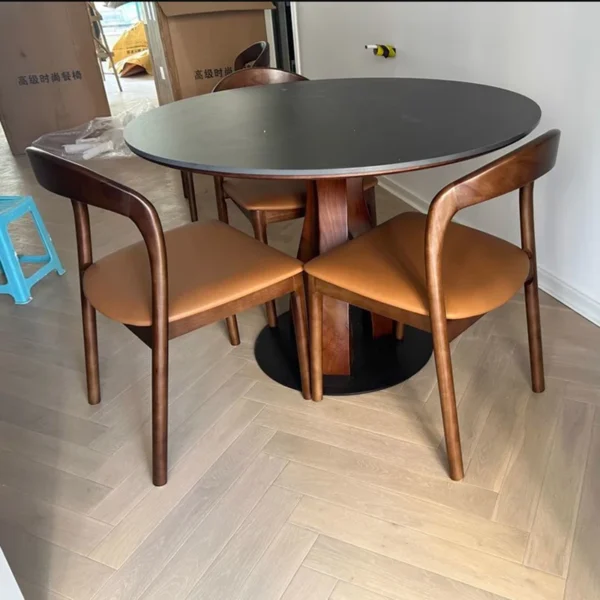Nordic Solid Wood Dining Chairs Home Antique Style Backrest Chair High-end Designer Hotel Restaurant Chairs Leisure Study Chair - Image 6