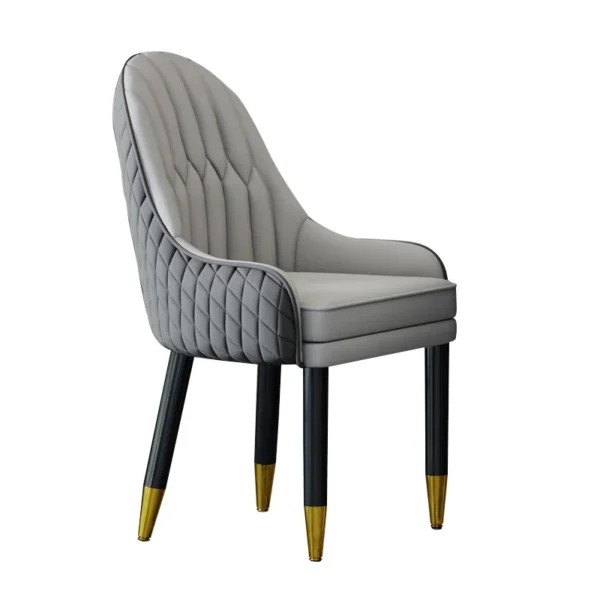 Fashion Large Dining Chairs Waiting Black Metal Legs Floor Transats Living Room Chair Designer Soft Handle Sillas Room Furniture - Image 3