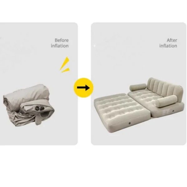 Modern Portable Folding hand-Inflatable Sofa for Living Room Lazy Bean Bag Chair Puff Tatami Foldable for Outdoor Camping - Image 4