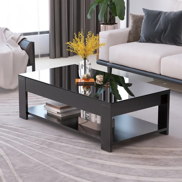 Nordic coffee table, simple modern tempered glass living room, easy to create office living room - Image 3