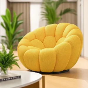 Single Seat Designer Pumpkin Lazy Sofa Balcony and Bedroom Can Lie Down and Recline Italian Minimalist Rochburg Football Sofa