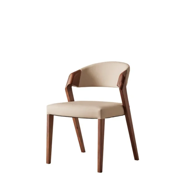 Nordic High-end Light Luxury Ash Wood Dining Chair Wabi-sabi Style Chair Designer Structure Armchair Restaurant Backrest Chair - Image 5