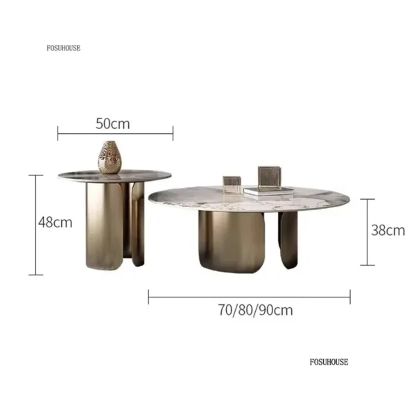 Hall Designer Decorative Coffee Table European Marble Pattern Coffee Tables Light Luxury Home Furniture High-end Side Table - Image 6