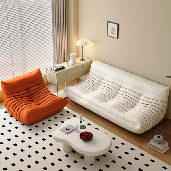 White Nordic Living Room Sofas Modern Double Comfortable Bean Bag Sofa Lazy European Muebles Para El Hogar Muebles Para El Hogar - Image 4