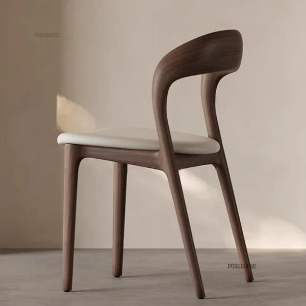 Nordic Solid Wood Dining Chairs Home Antique Style Backrest Chair High-end Designer Hotel Restaurant Chairs Leisure Study Chair - Image 2