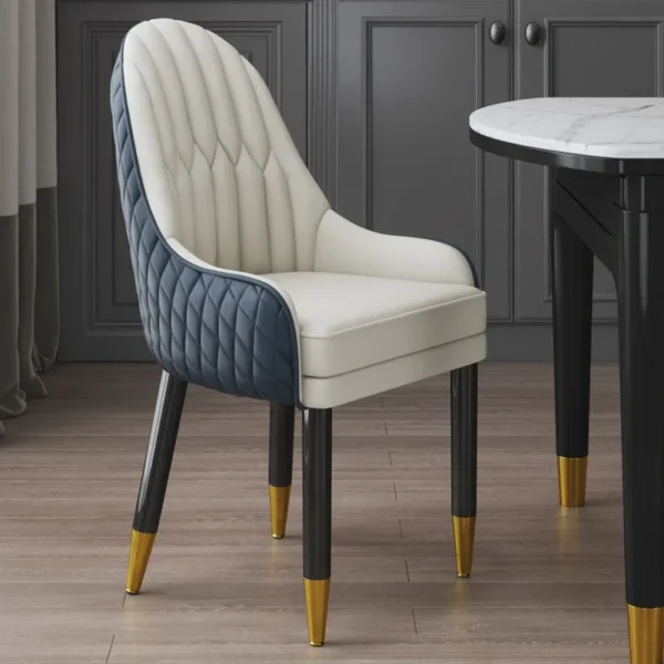 Fashion Large Dining Chairs Waiting Black Metal Legs Floor Transats Living Room Chair Designer Soft Handle Sillas Room Furniture - Image 6