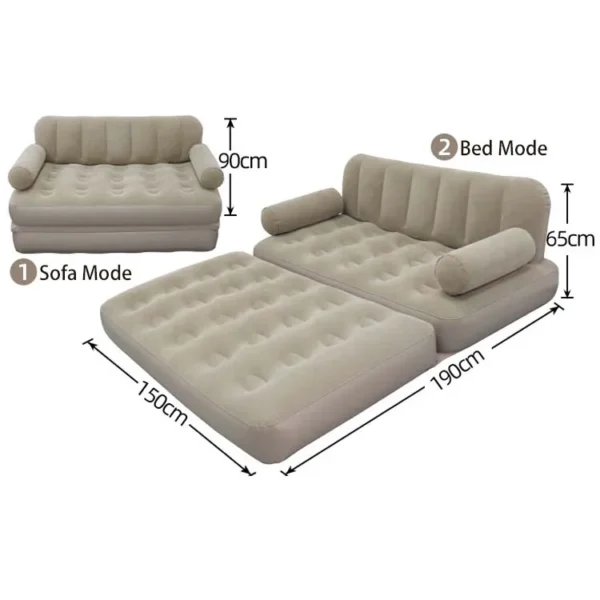 Modern Portable Folding hand-Inflatable Sofa for Living Room Lazy Bean Bag Chair Puff Tatami Foldable for Outdoor Camping - Image 2