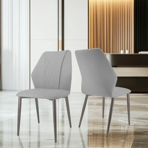 LUVODI Elegant Dining Chairs Set of 2 Microfiber Leather Armless Accent Chairs for Living Room,Cafe,Kitchen,Dining Room