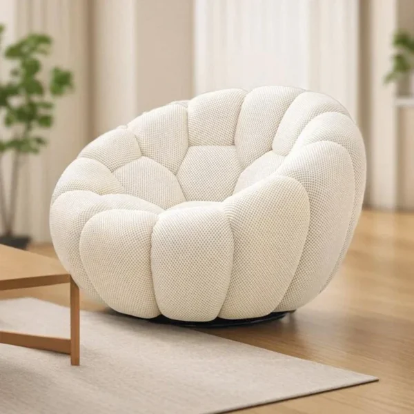Single Seat Designer Pumpkin Lazy Sofa Balcony and Bedroom Can Lie Down and Recline Italian Minimalist Rochburg Football Sofa - Image 4
