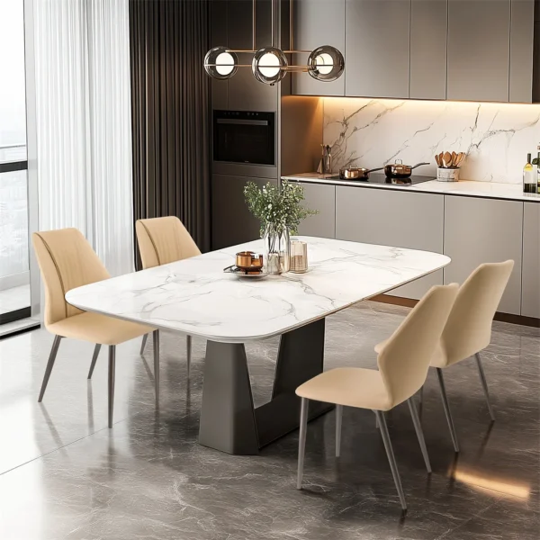 LUVODI Elegant Dining Chairs Set of 2 Microfiber Leather Armless Accent Chairs for Living Room,Cafe,Kitchen,Dining Room - Image 4