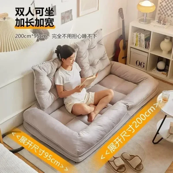 Lazy Sofa Bedroom Balcony Single Person Folding Double Person Tatami Sofa Bed Living Room Furniture Freeshipping - Image 5