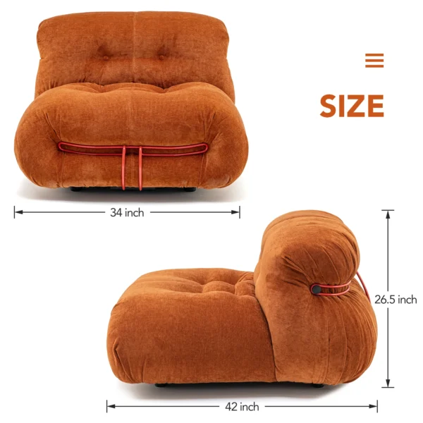 Single Sofa Lazy Couch Reading Chair Lazy Sofa Chair Balcony Leisure Sofa for Living Room Bedroom Lounge Chairs Accent Chair - Image 3