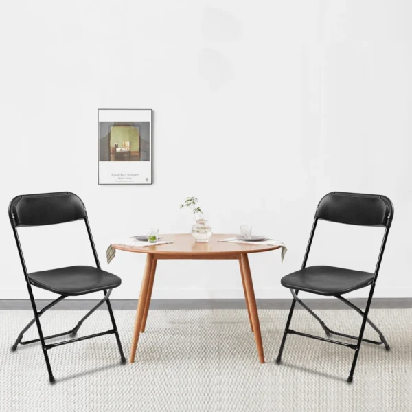Folding Plastic Chairs Set Of 10 Easy to Use and Storage Foldable Chairs for Home kitchen Office Outdoor - Image 2