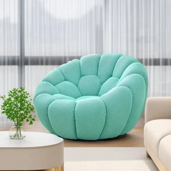 Single Seat Designer Pumpkin Lazy Sofa Balcony and Bedroom Can Lie Down and Recline Italian Minimalist Rochburg Football Sofa - Image 3
