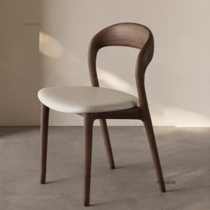 Nordic Solid Wood Dining Chairs Home Antique Style Backrest Chair High-end Designer Hotel Restaurant Chairs Leisure Study Chair