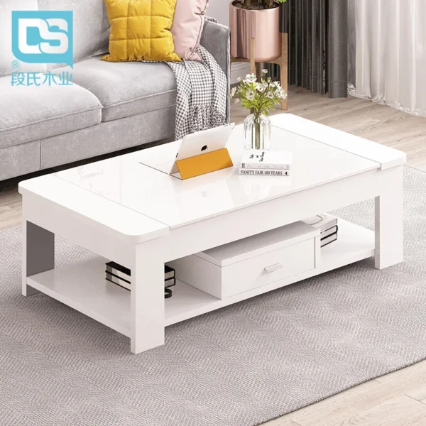 Nordic coffee table, simple modern tempered glass living room, easy to create office living room - Image 5