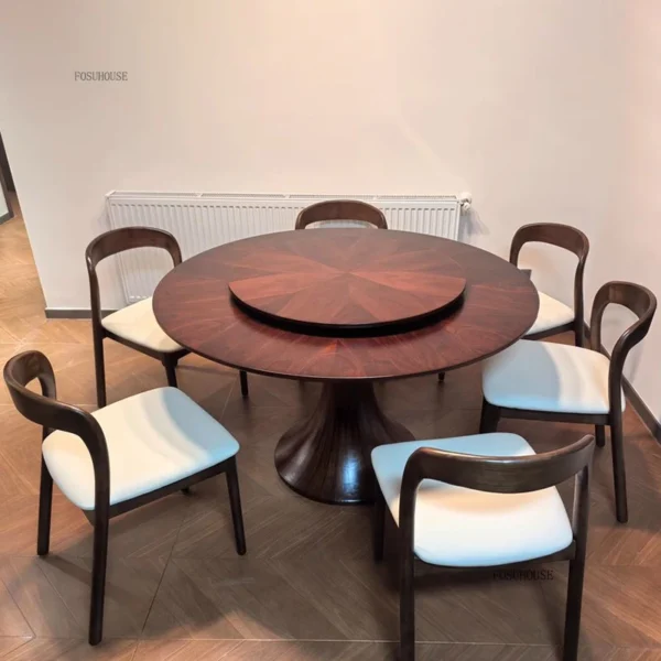 Nordic Solid Wood Dining Chairs Home Antique Style Backrest Chair High-end Designer Hotel Restaurant Chairs Leisure Study Chair - Image 5