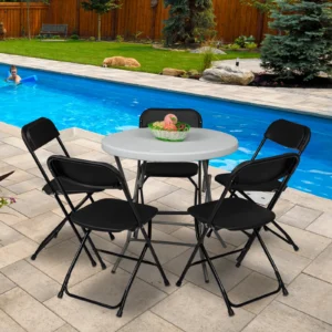 Folding Plastic Chairs Set Of 10 Easy to Use and Storage Foldable Chairs for Home kitchen Office Outdoor