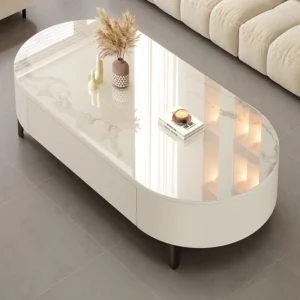 Modern Simple Coffee Table Living Room Floor Cheap Oval Organizer Side Table Funky Necklace Relaxing Couchtisch Trendy Furniture