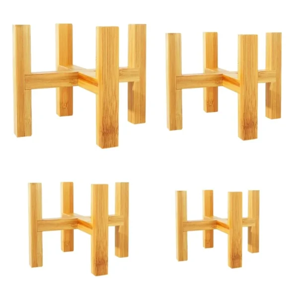 Four-legged Wood Flower Pot Holder Plant and Succulent Flower Pot Base Display Stand Home Garden Patio Decoration Shelf Furnitur - Image 3