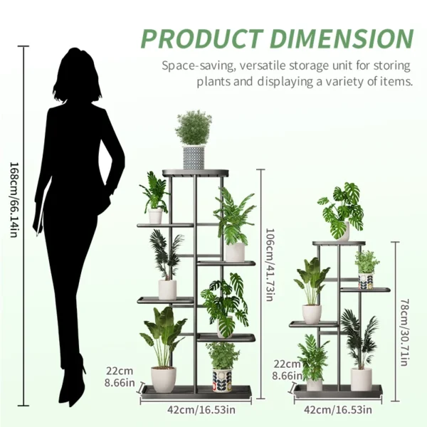 Plant stand Stand For Flowers Flower Stand Flowerpot Organizer Iron 4/5/6Layers Plant Holder Storage Shelf Pot Rack Organizer - Image 4