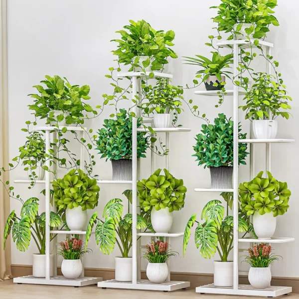 Cordlal Shining Stand For Flowers Iron 6/7/8Layers Plant Holder Storage Shelf Pot Rack Organizer Home Garden Decoration - Image 2