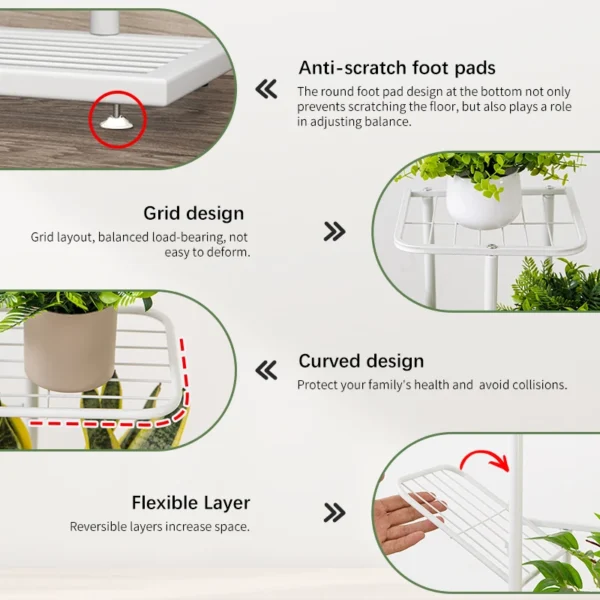 Plant stand Stand For Flowers Flower Stand Flowerpot Organizer Iron 4/5/6Layers Plant Holder Storage Shelf Pot Rack Organizer - Image 5