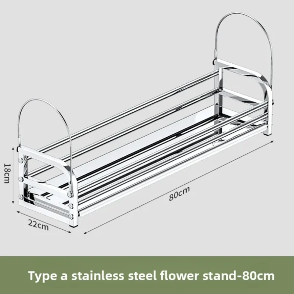 Stainless Steel Flower Stand for Balcony Outdoor Hanging Planter Shelf Window Rail Plant Holder Multi-Tier Succulent Organizer - Image 5