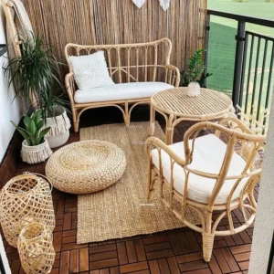 Leisure Rattan Outdoor Sofas Balcony Backrest Armchair Single Combination Garden Courtyard Japanese Garden Furniture Set