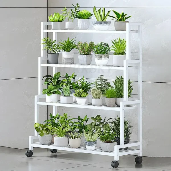 Plant Stand Flower Stand 3/4 Tier Flower Shelf Planter Rack Storage Organizer Display Indoor Garden Balcony Floor-standing Rack - Image 3