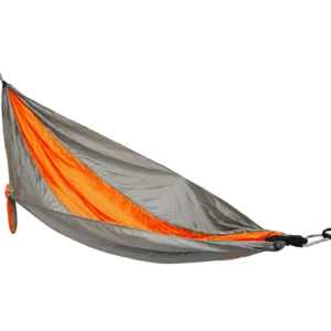 Portable Camping Hammock with Tie Rope Widened Hanging Swing for Indoor Outdoor Camping Silver Gray Orange Hammock Swing Chair
