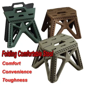 2PCS Folding Stool Portable Outdoor Small Stool High Load Bearing Durable Small Chair Fishing Stool Beach Stool Camping Stool