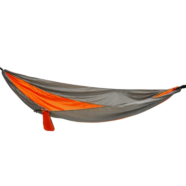 Portable Camping Hammock with Tie Rope Widened Hanging Swing for Indoor Outdoor Camping Silver Gray Orange Hammock Swing Chair - Image 2
